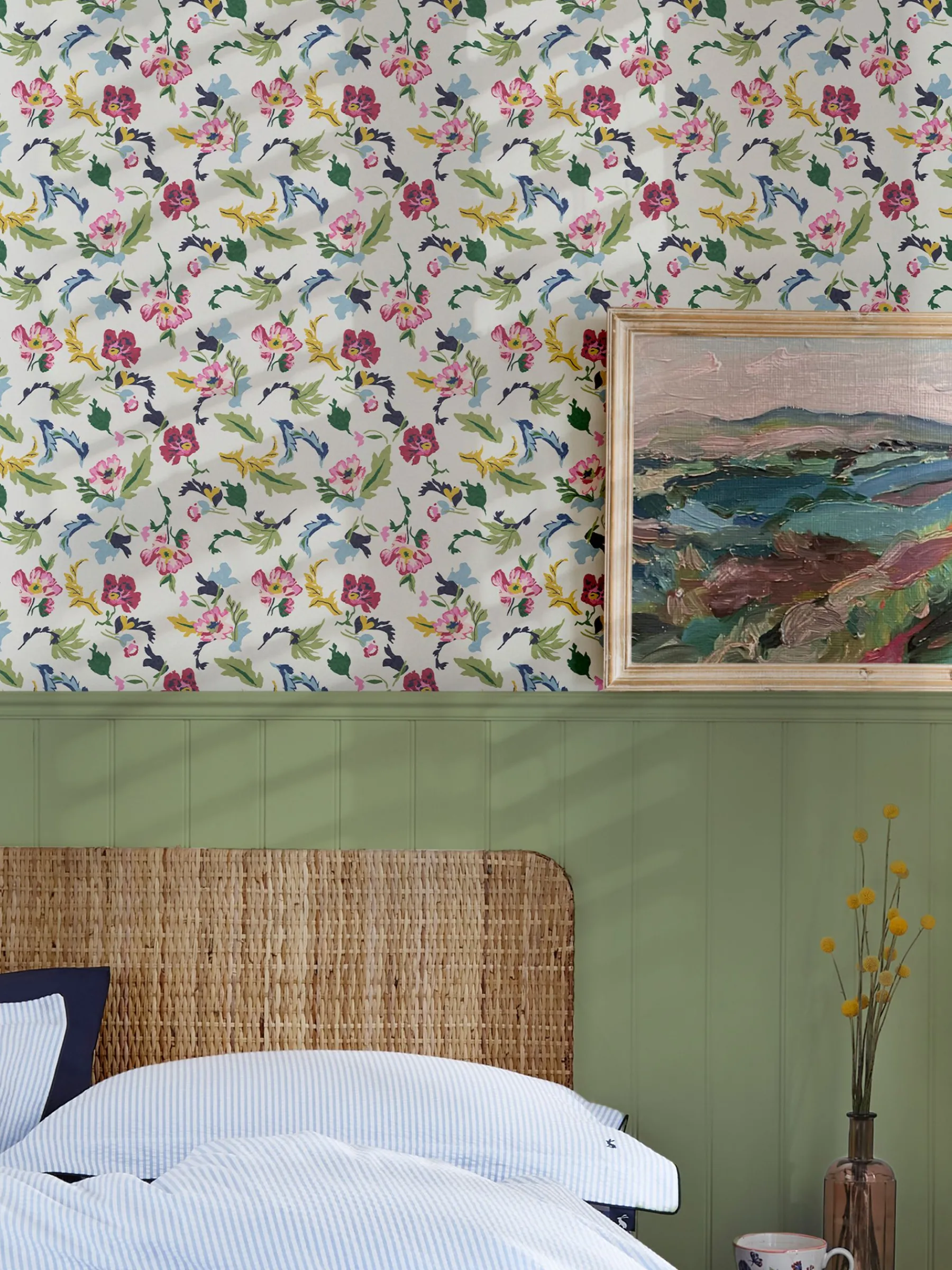 Cambridge Painted Floral 10M Wallpaper<Joules New