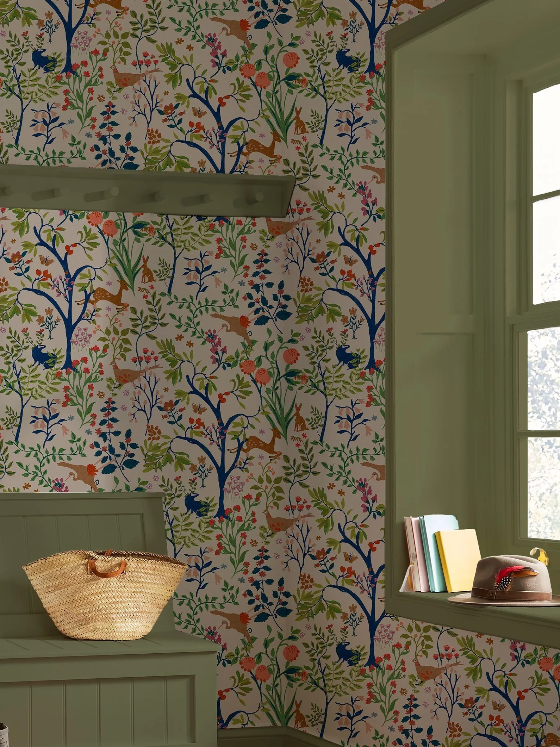 Enchanted Woodland Antique 10M Wallpaper<Joules