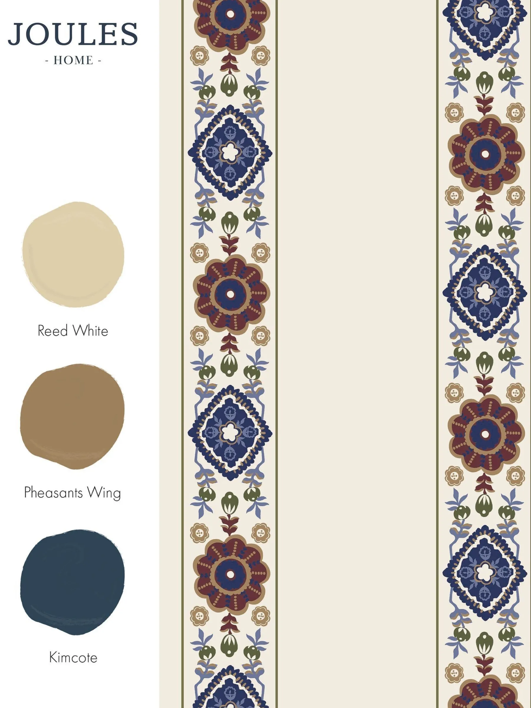 Grove Border Cream/Multi 10M Wallpaper<Joules Outlet