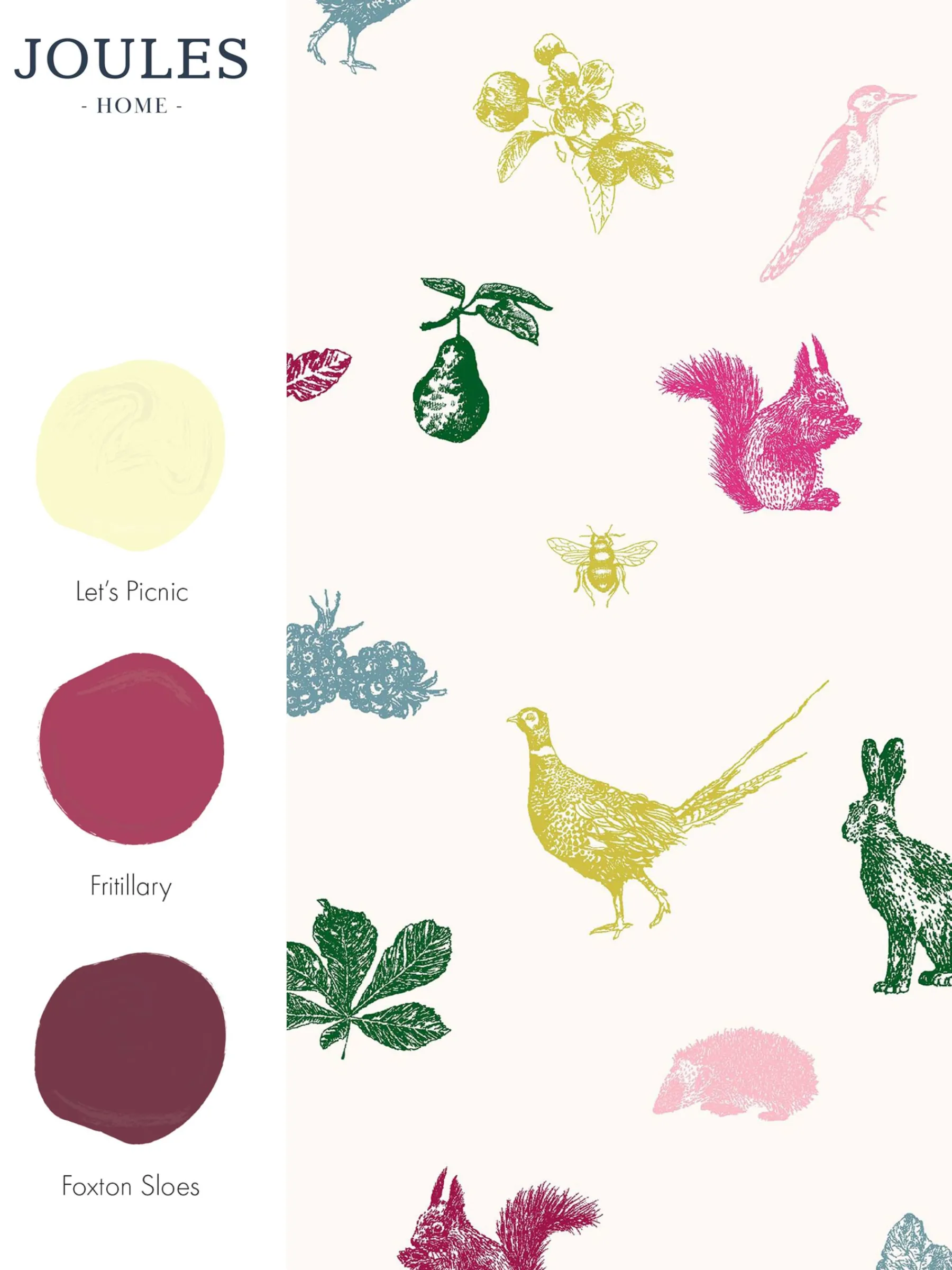 Creme Multi Etched Woodland 10M Wallpaper<Joules Discount