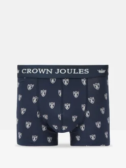 Crown Navy & White Crest Pack of Two Cotton Boxers<Joules