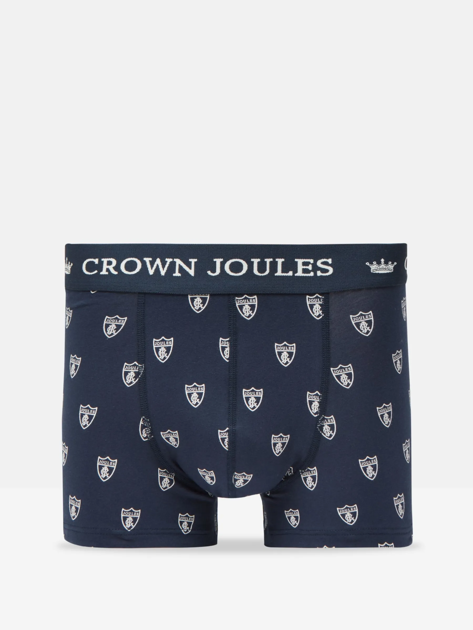Crown Navy & White Crest Pack of Two Cotton Boxers<Joules