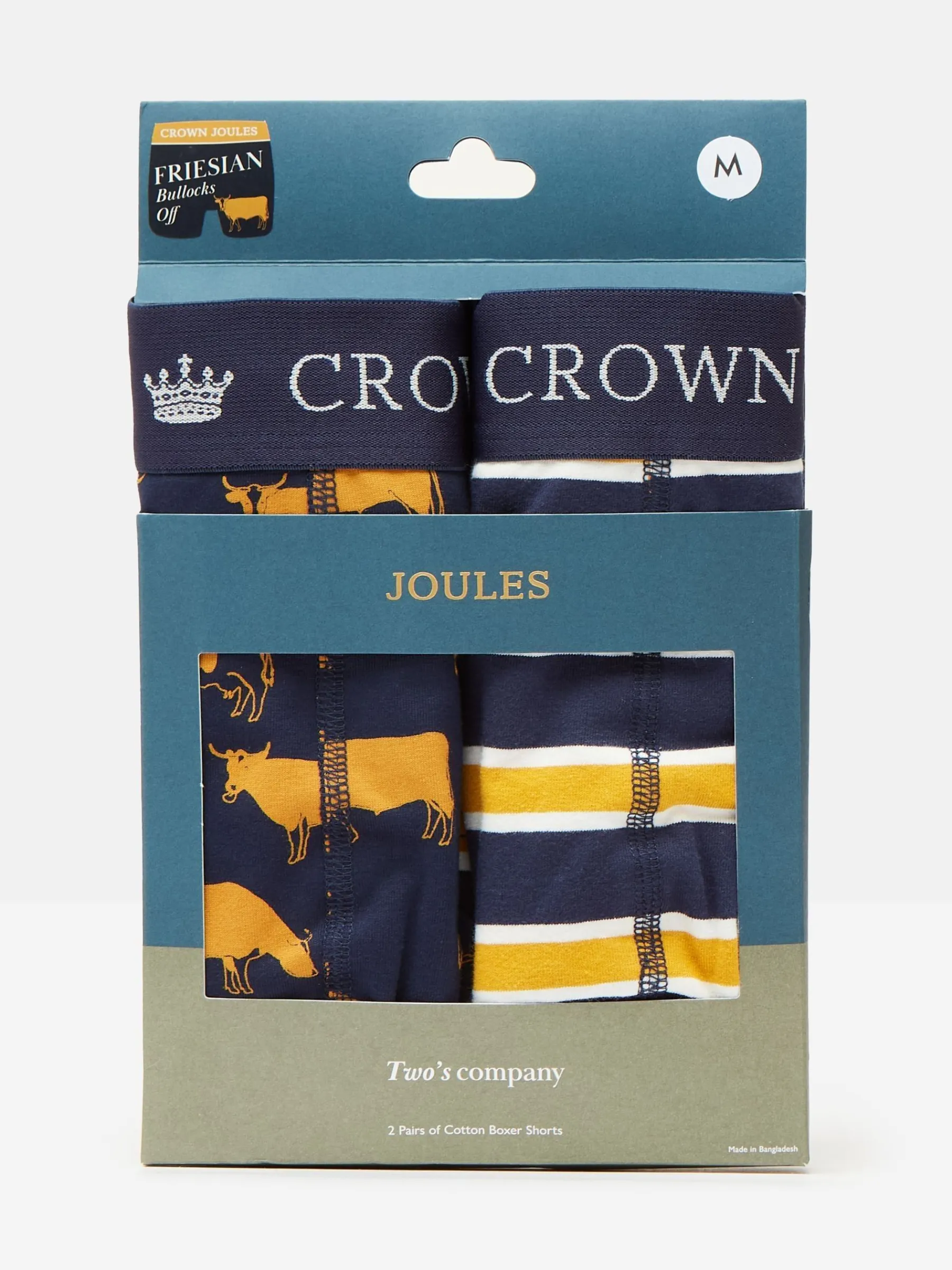Crown Pack of Two Cotton Boxers<Joules