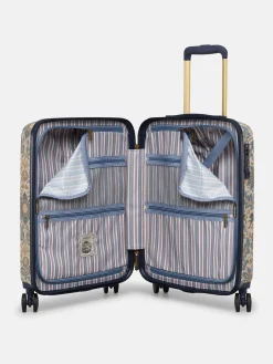 Damask Print Cabin Four Wheel Hard Shell Suitcase<Joules
