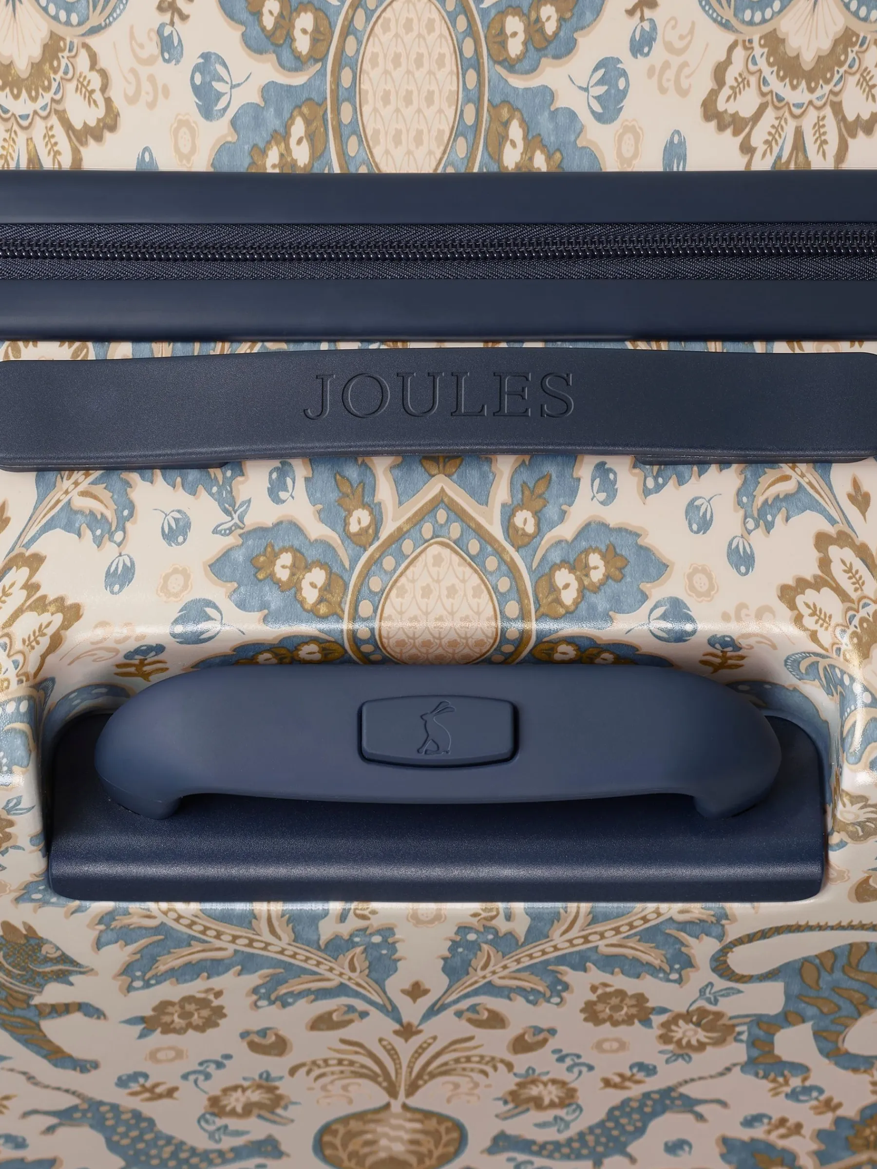 Damask Print Large Four Wheel Hard Shell Suitcase<Joules Online