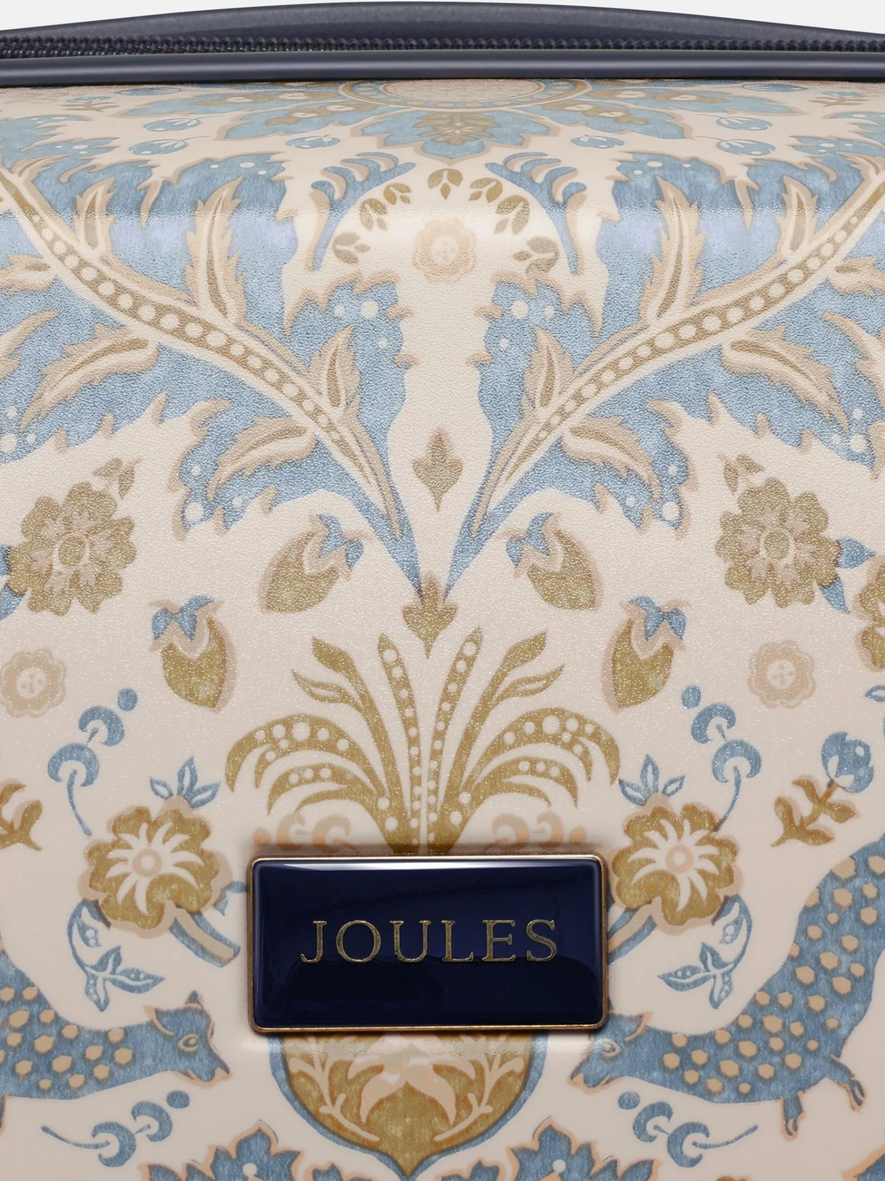 Damask Print Medium Four Wheel Hard Shell Suitcase<Joules Clearance