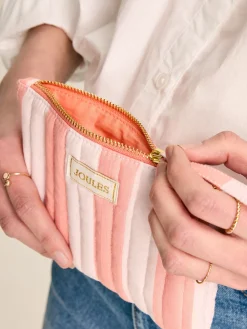 Daphne Pink & Orange Striped Wrist Purse<Joules Hot