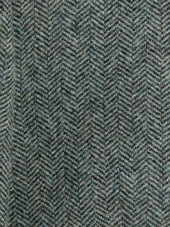 Dark Green Herringbone Texture Slim Fit Blazer<Joules New