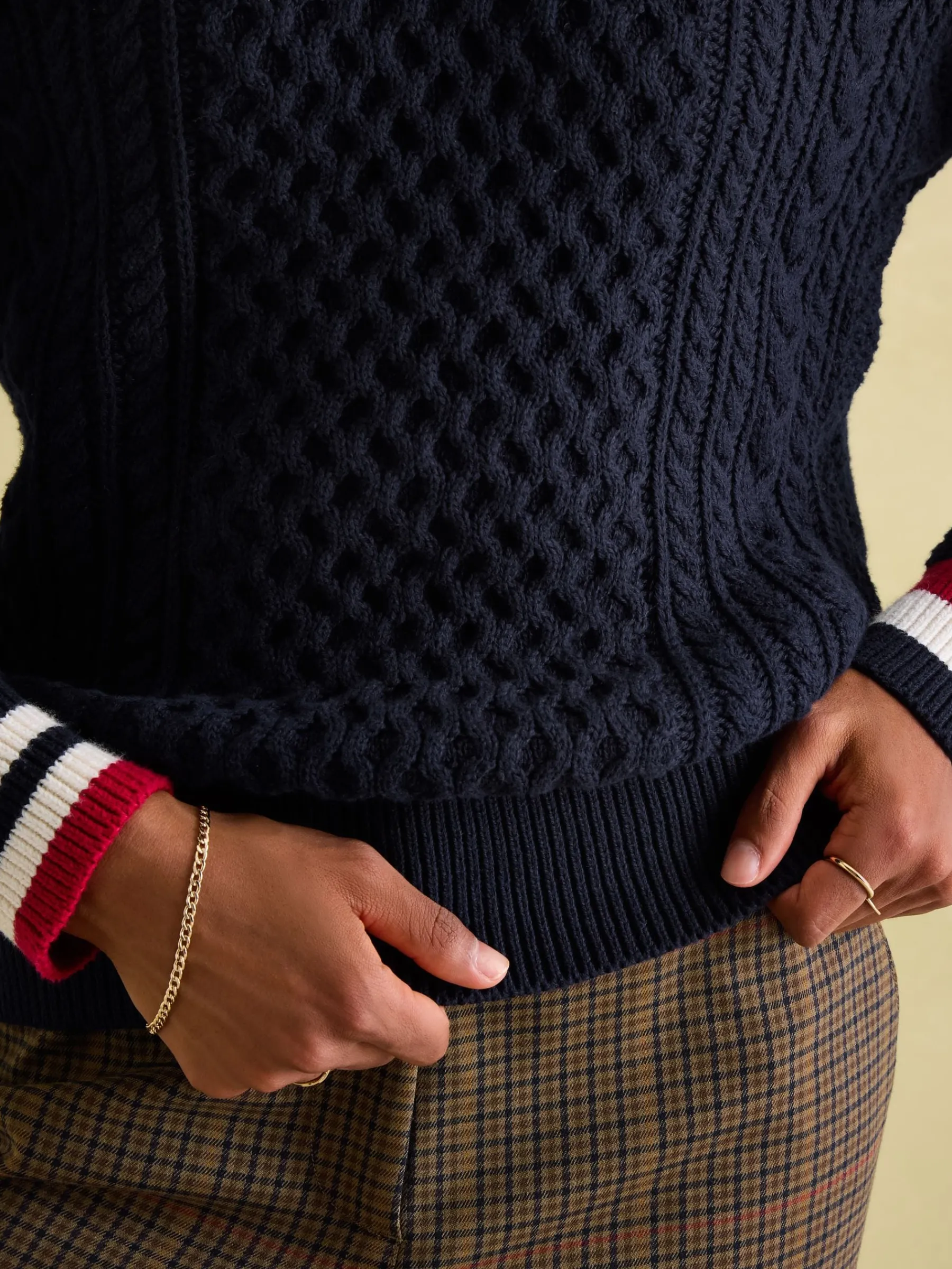 Dawson Cable Knit Cricket Jumper<Joules New