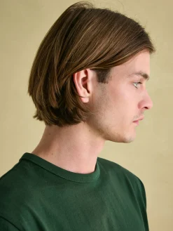 Denton Dark Green Heavyweight Jersey 100% Cotton Crew Neck T-Shirt<Joules Discount