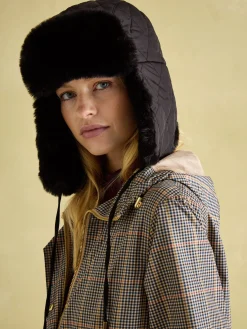 Eira Faux Fur Lined Quilted Trapper Hat<Joules Clearance