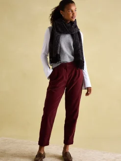 Elissa Black & Grey Double-Sided Jacquard Scarf<Joules Online