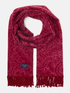 Elissa Pink & Plum Double-Sided Jacquard Scarf<Joules Sale