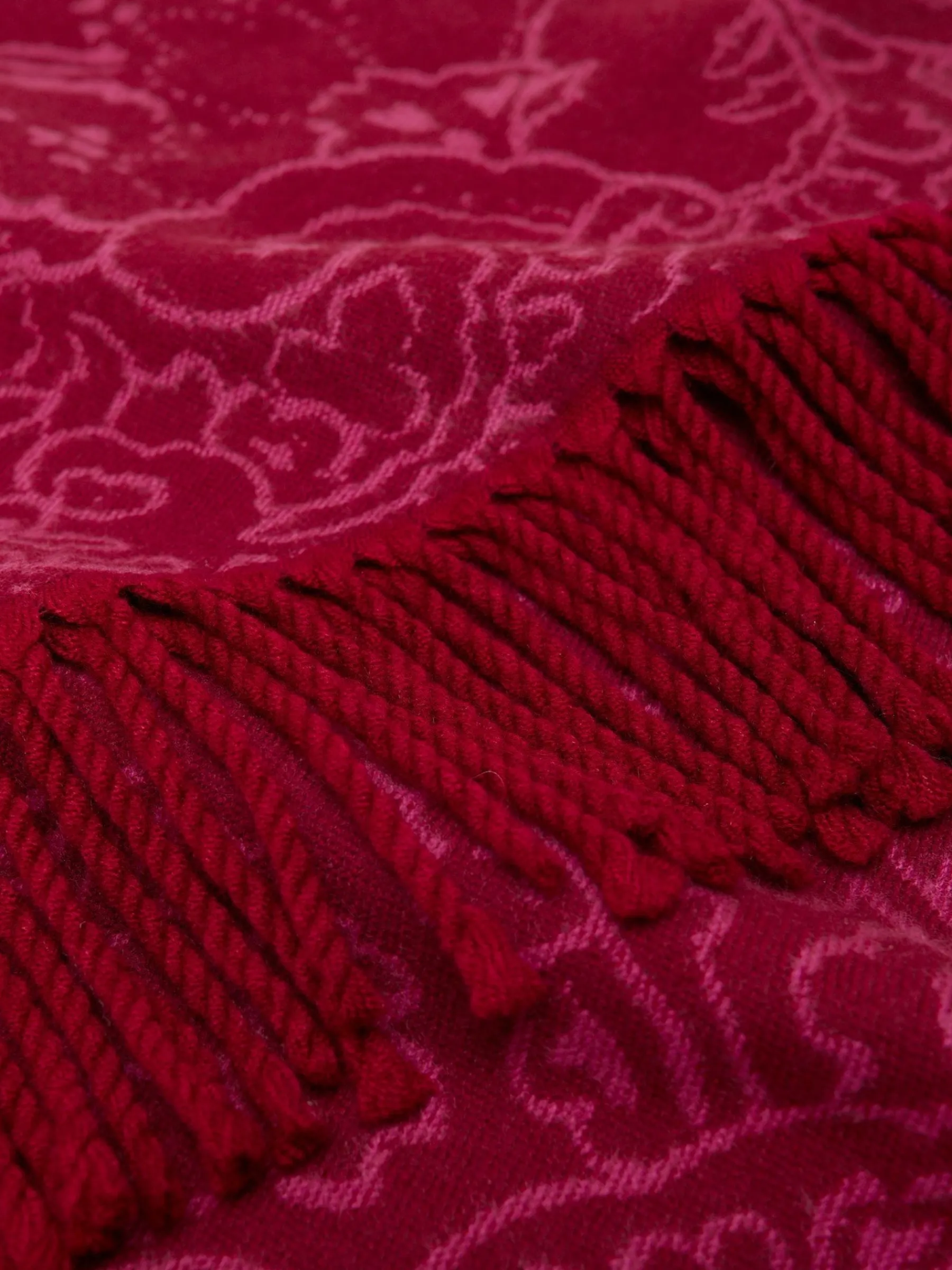 Elissa Pink & Plum Double-Sided Jacquard Scarf<Joules Sale