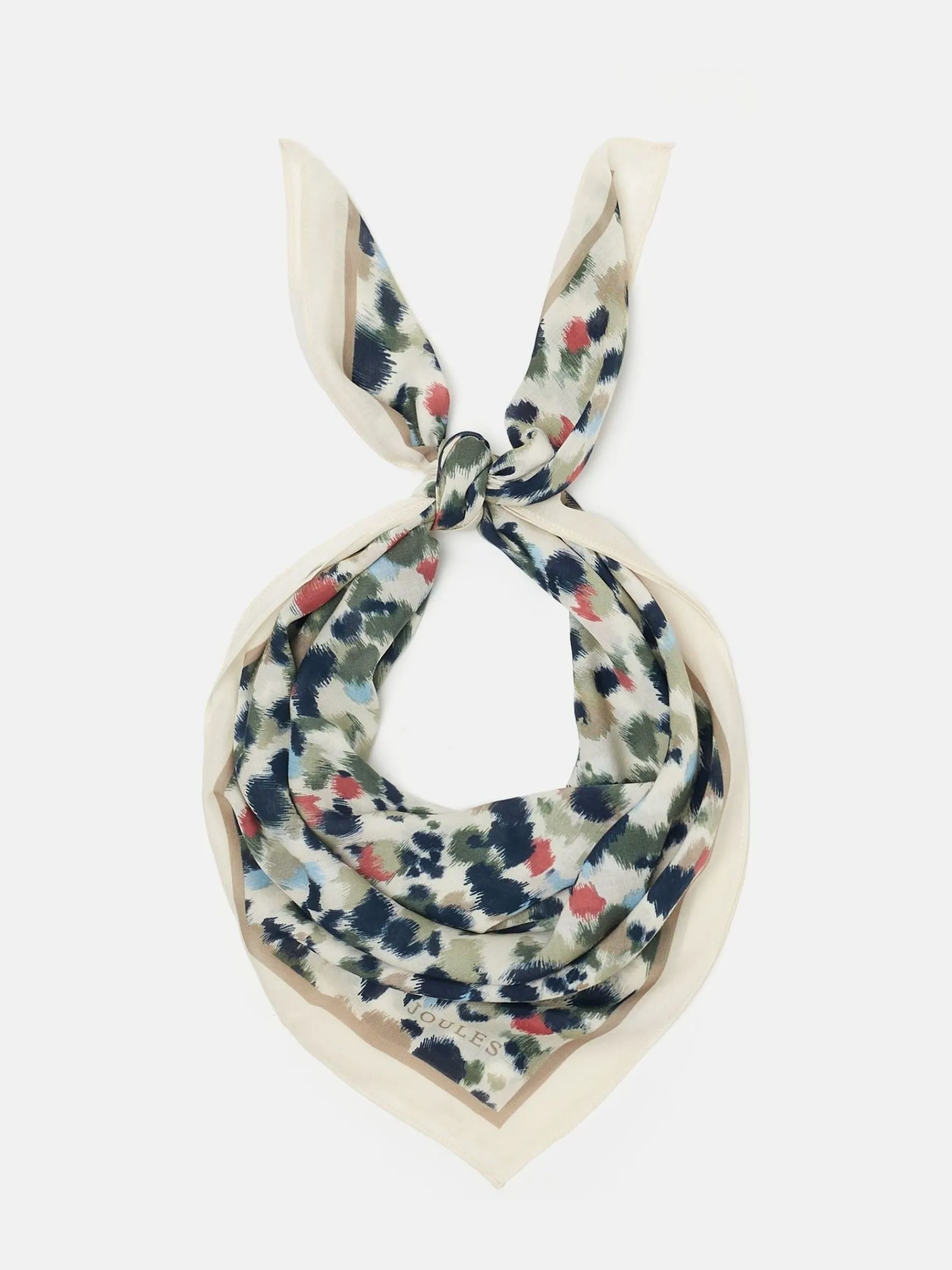 Elsie Multi Animal Printed Lightweight Square Scarf<Joules Discount