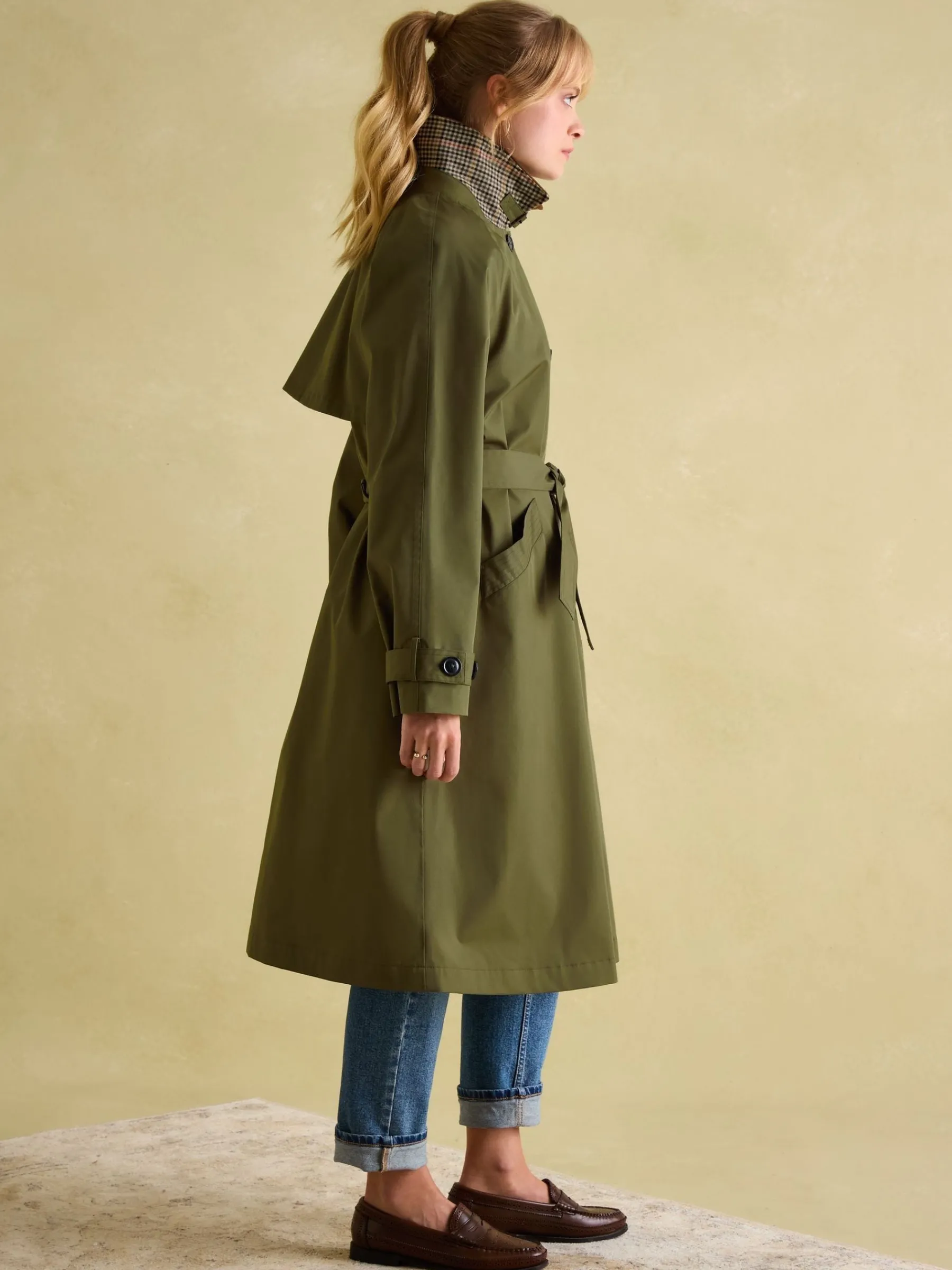 Epwell Waterproof Belted Trench Coat<Joules Best