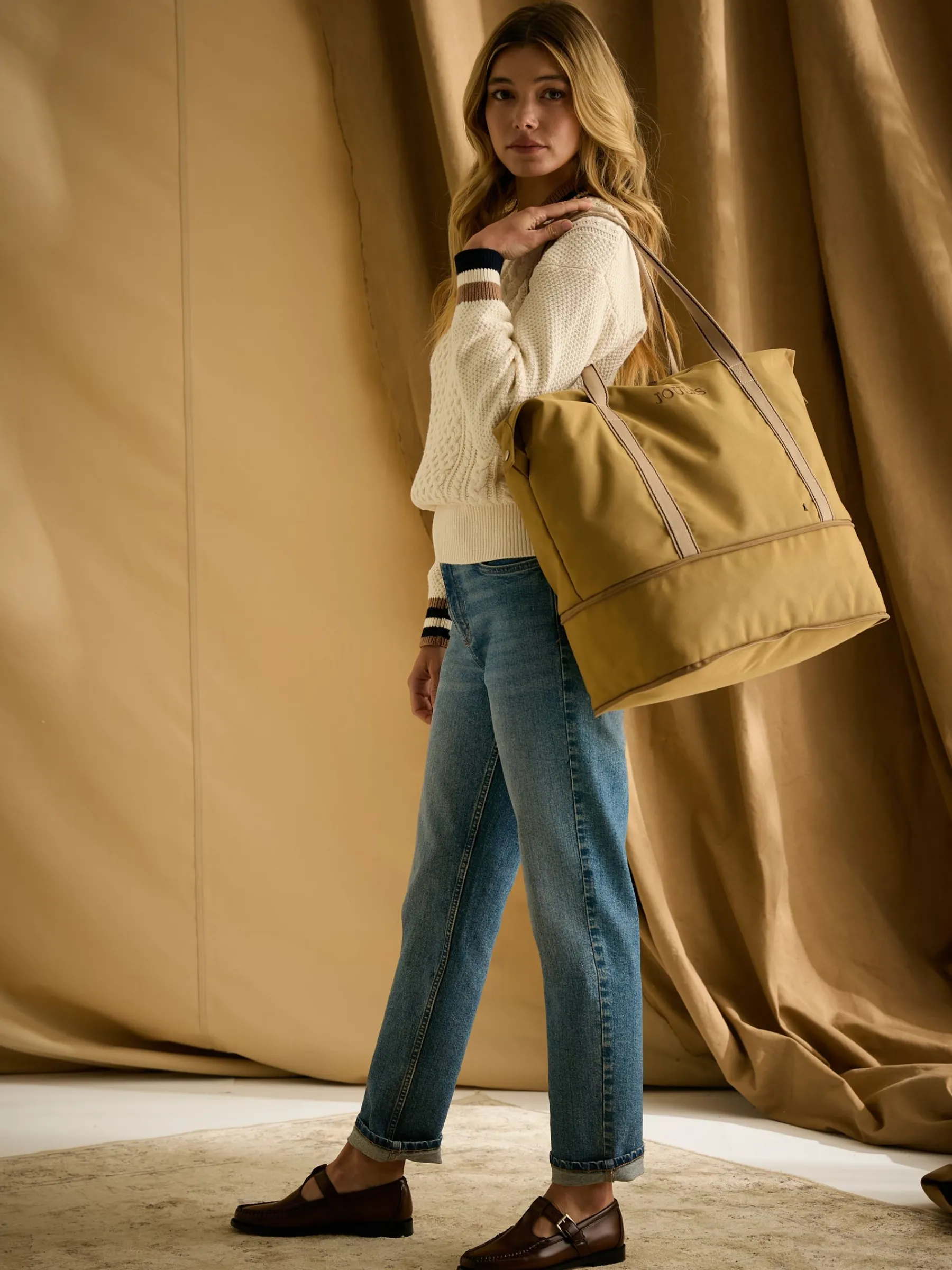 Epwell Tan Brown Packaway Duffle Bag<Joules New