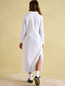 Erica Button Through Cotton Shirt Dress<Joules Best