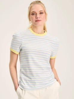 Erin Blue Stripe Short Sleeve T-Shirt<Joules Hot