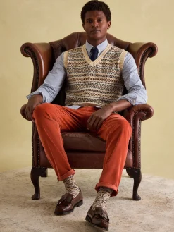 Fair Isle Knitted Vest Contains Merino Wool<Joules Hot
