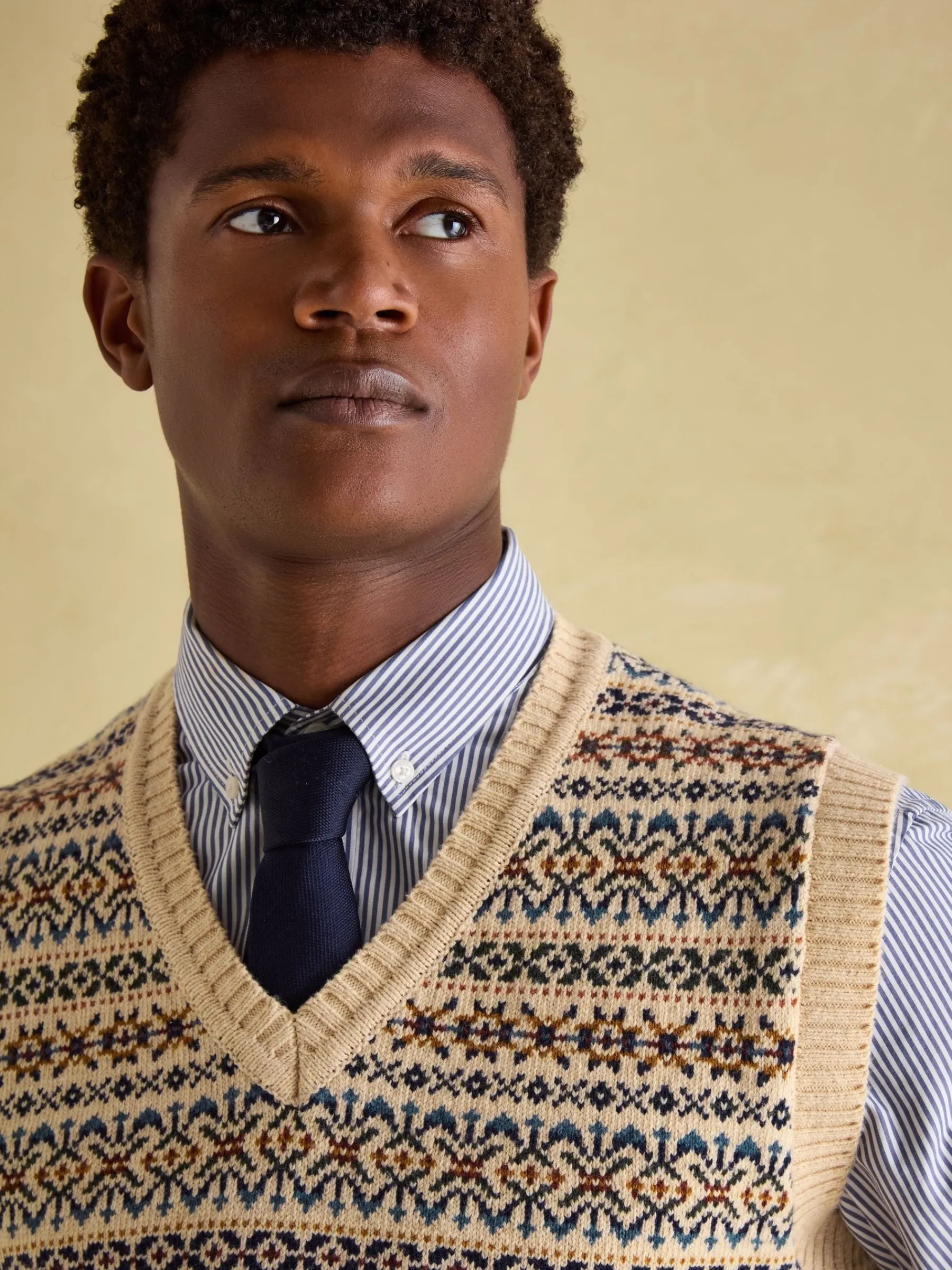 Fair Isle Knitted Vest Contains Merino Wool<Joules Hot