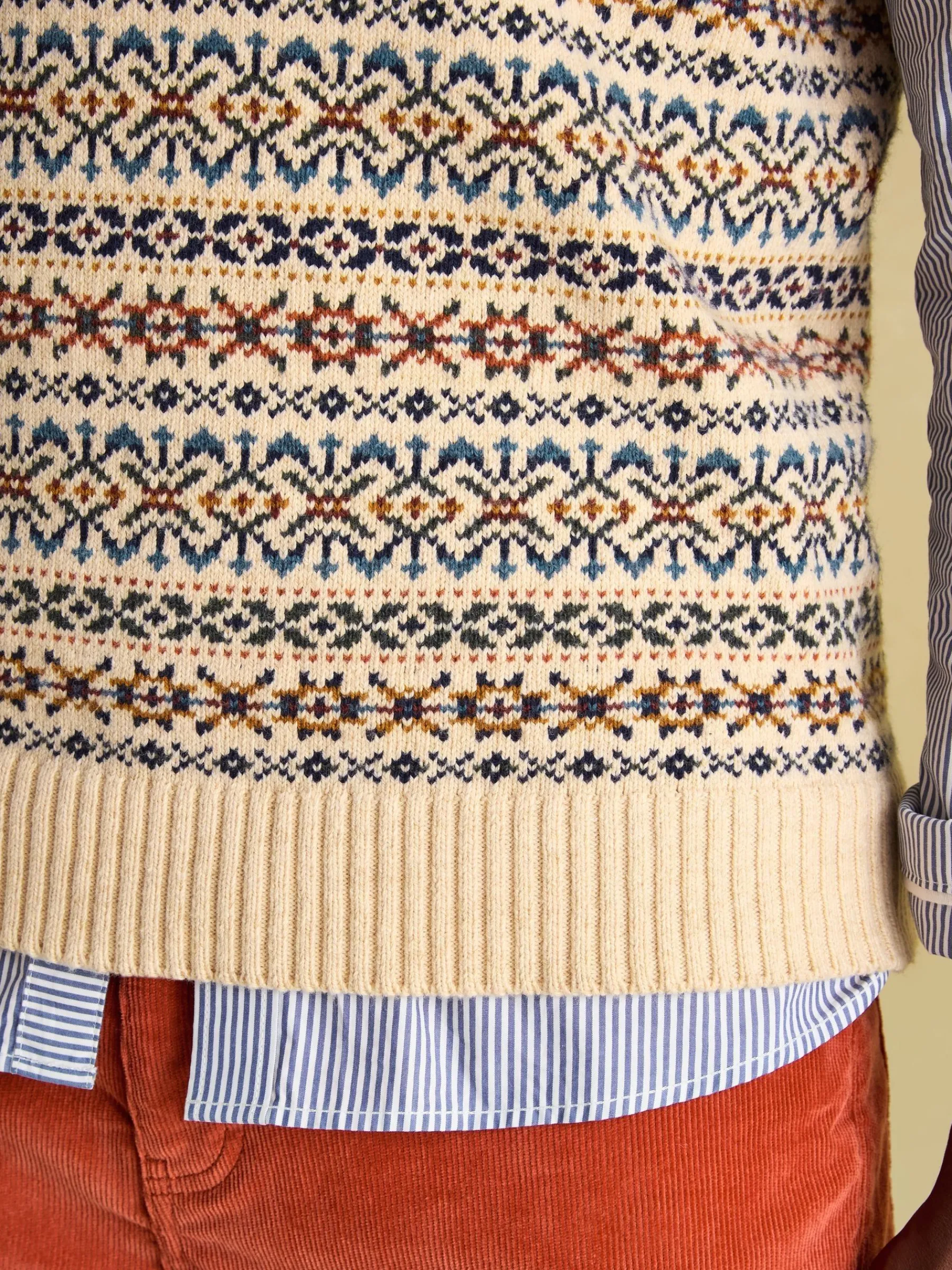 Fair Isle Knitted Vest Contains Merino Wool<Joules Hot
