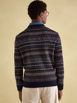 Fair Isle Crew Neck Jumper Contains Merino Wool<Joules Best