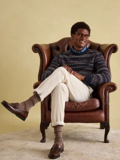 Fair Isle Crew Neck Jumper Contains Merino Wool<Joules Best