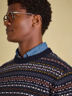 Fair Isle Crew Neck Jumper Contains Merino Wool<Joules Best