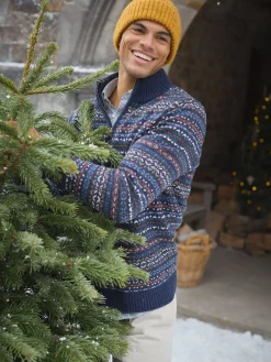 Fair Isle Quarter Zip Knit Jumper Contains Merino Wool<Joules Online