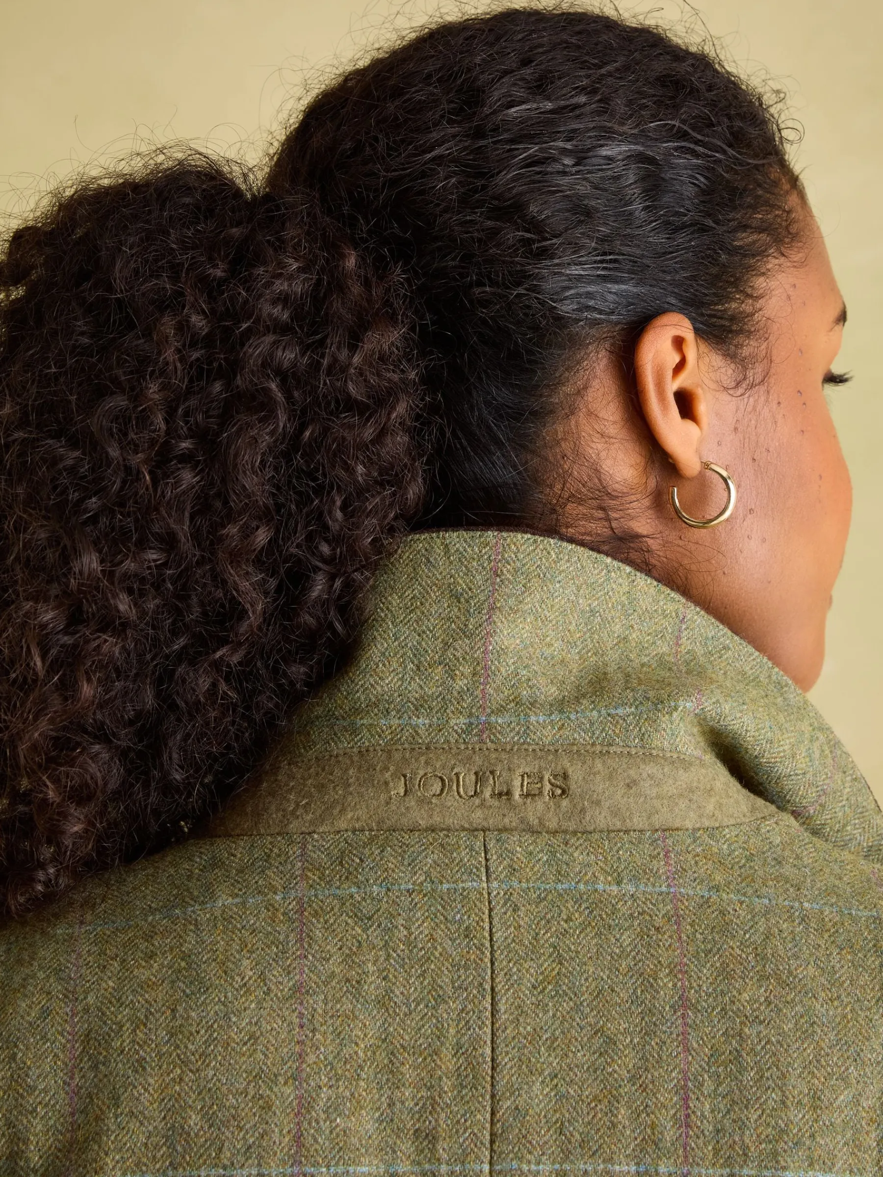 Fayfair Khaki Green Tweed Hacking Jacket<Joules Outlet