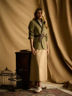 Fayfair Khaki Green Tweed Hacking Jacket<Joules Outlet