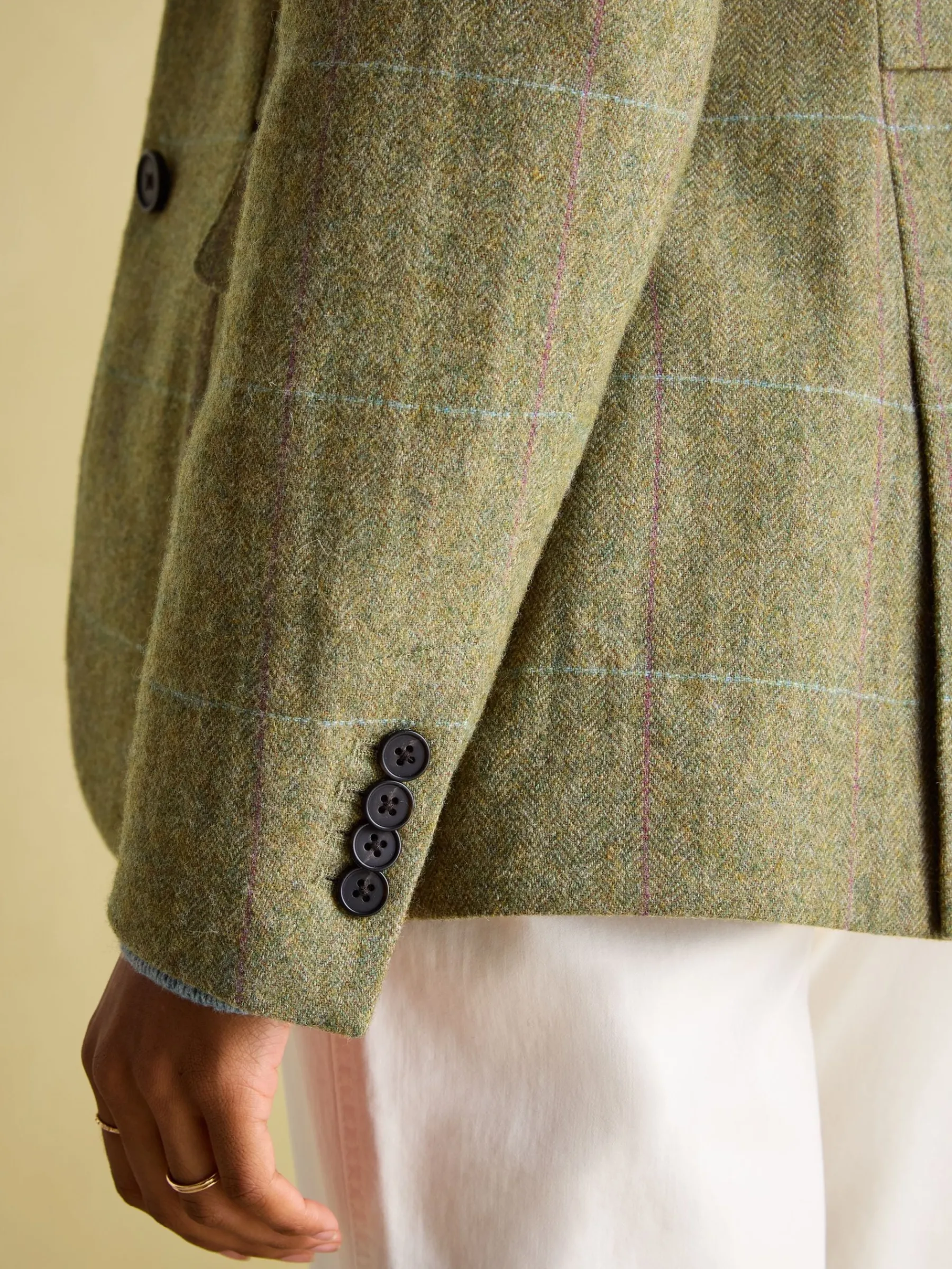 Fayfair Khaki Green Tweed Hacking Jacket<Joules Outlet