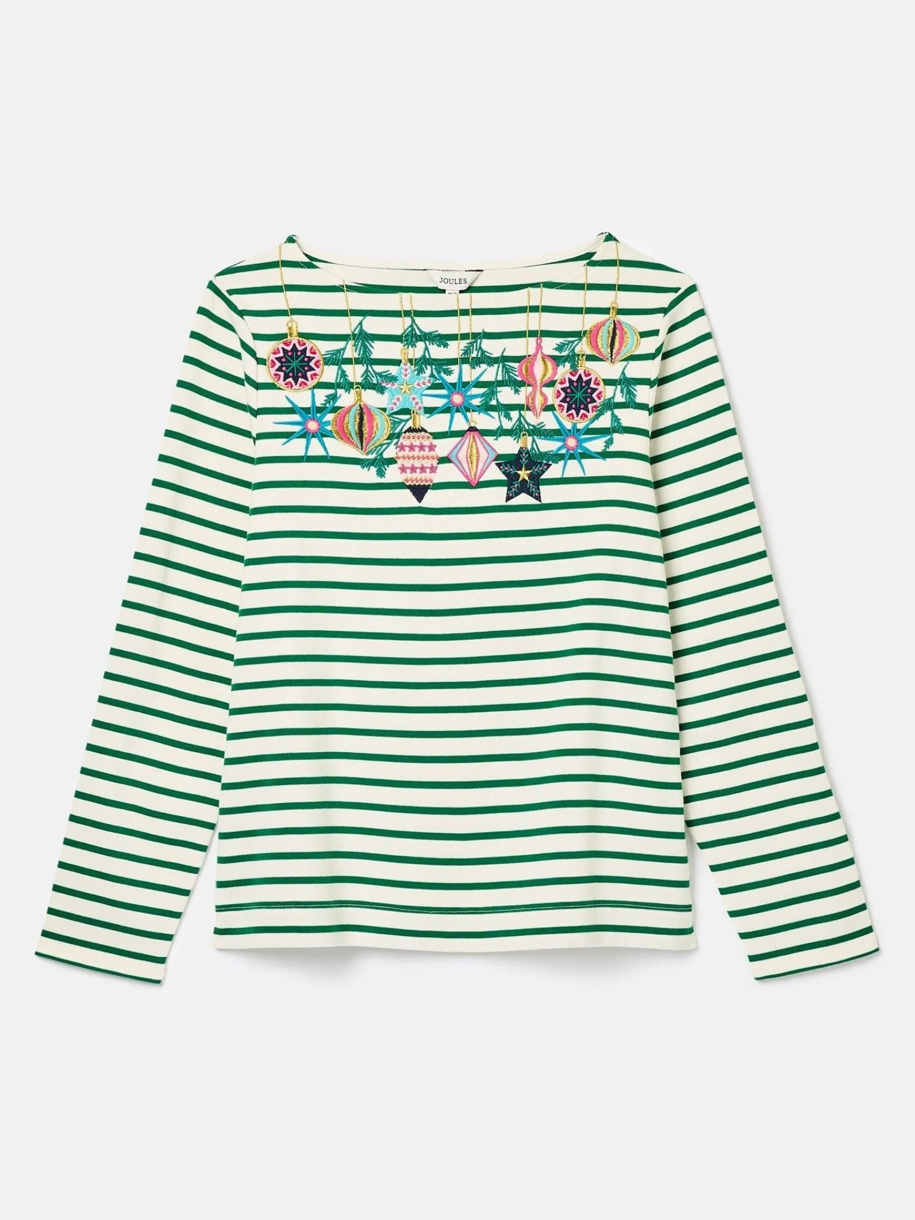 Festive Harbour Boat Neck Breton Top<Joules