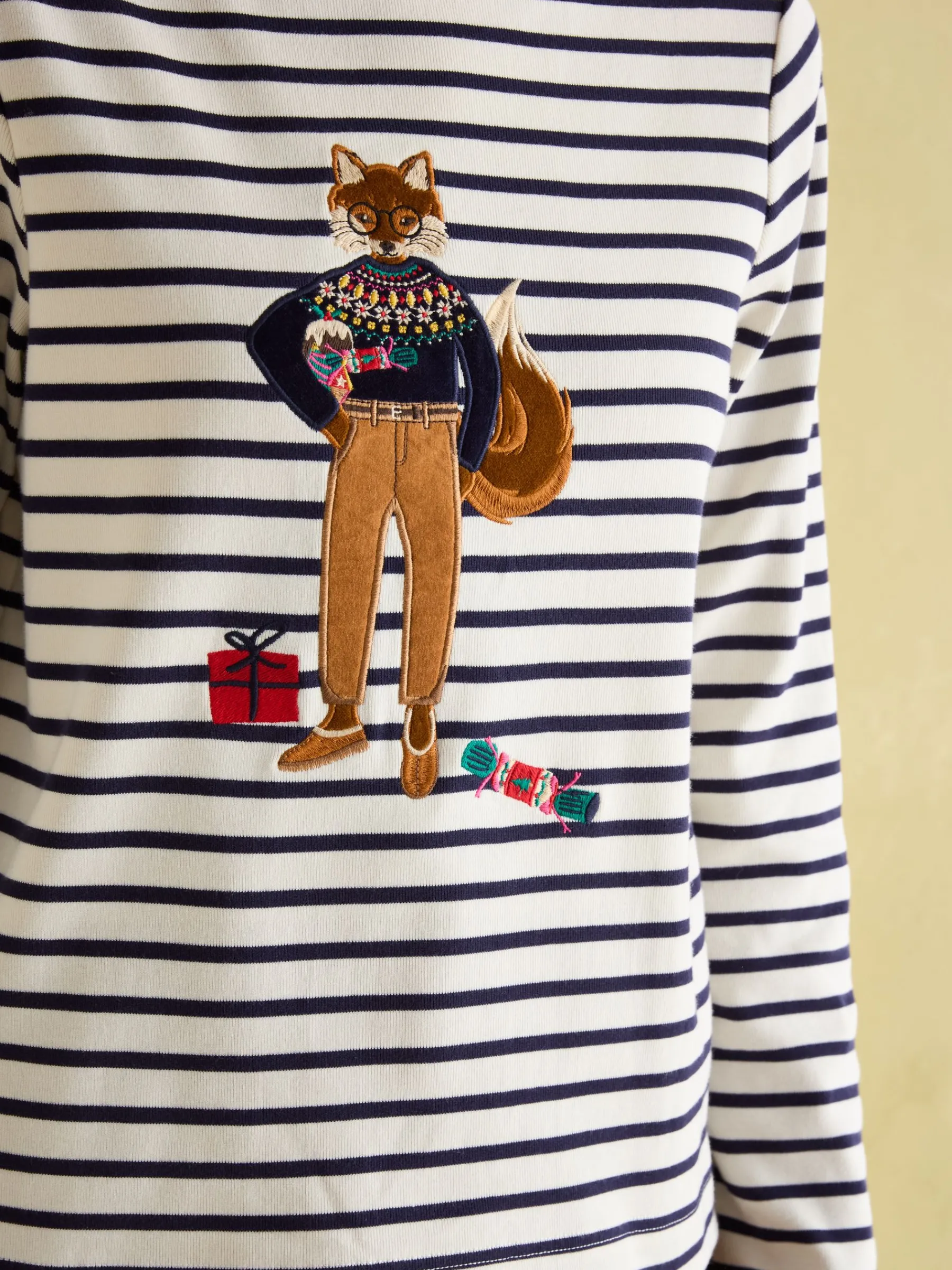 Festive Harbour Boat Neck Breton Top<Joules Online