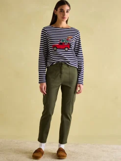 Festive Harbour Boat Neck Breton Top<Joules Online