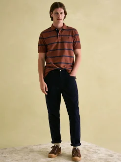 Filbert Brown & Navy Striped Polo Shirt<Joules Sale