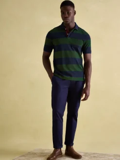 Filbert Green & Navy Striped Polo Shirt<Joules Best