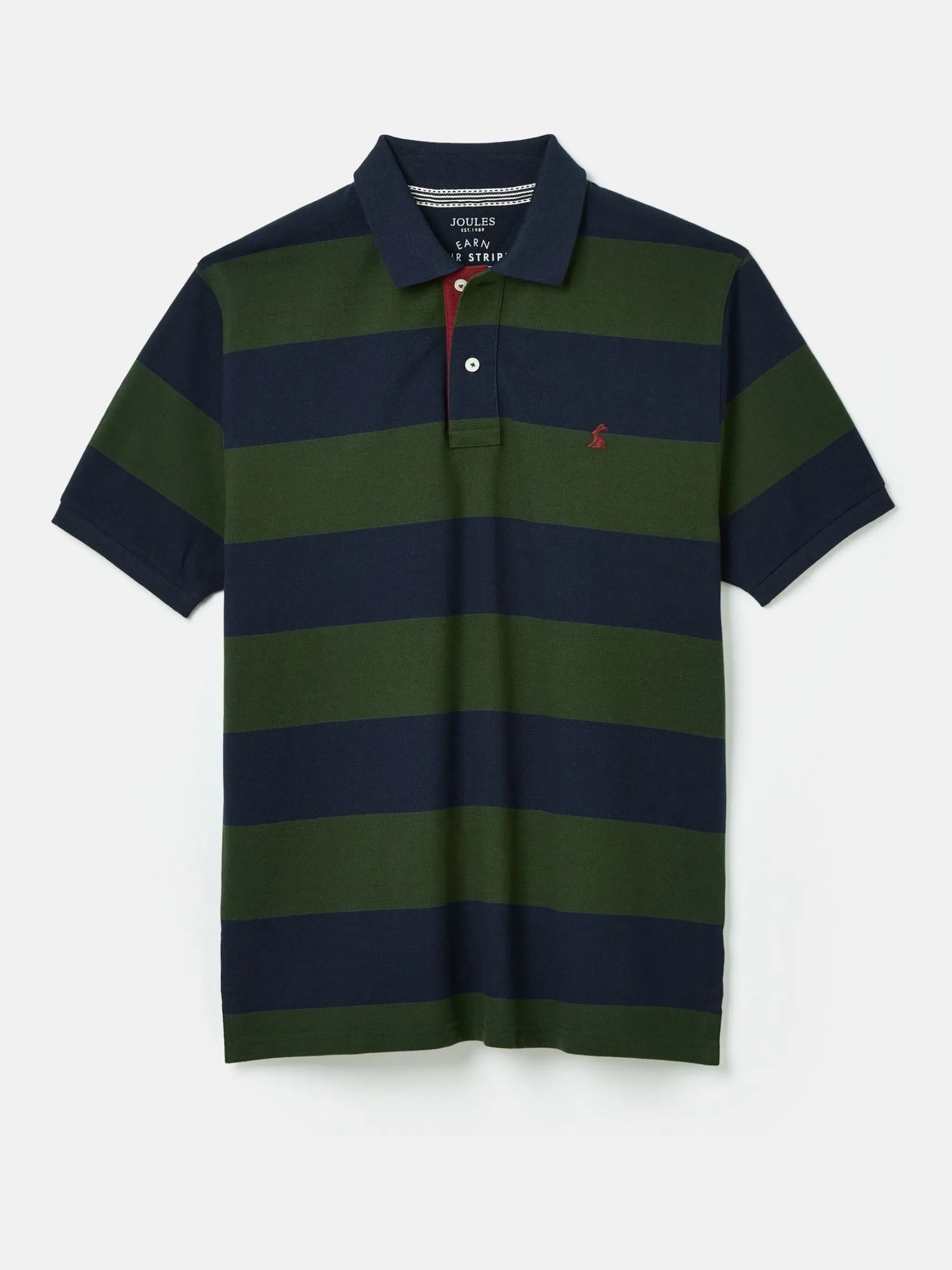 Filbert Green & Navy Striped Polo Shirt<Joules Best
