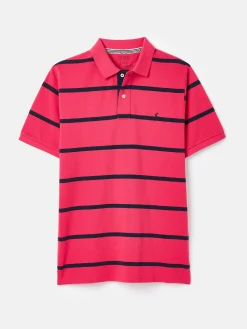 Filbert Pink & Navy Striped Polo Shirt<Joules Outlet