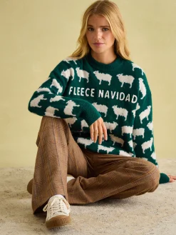 Fleece Navidad Christmas Jumper<Joules Online