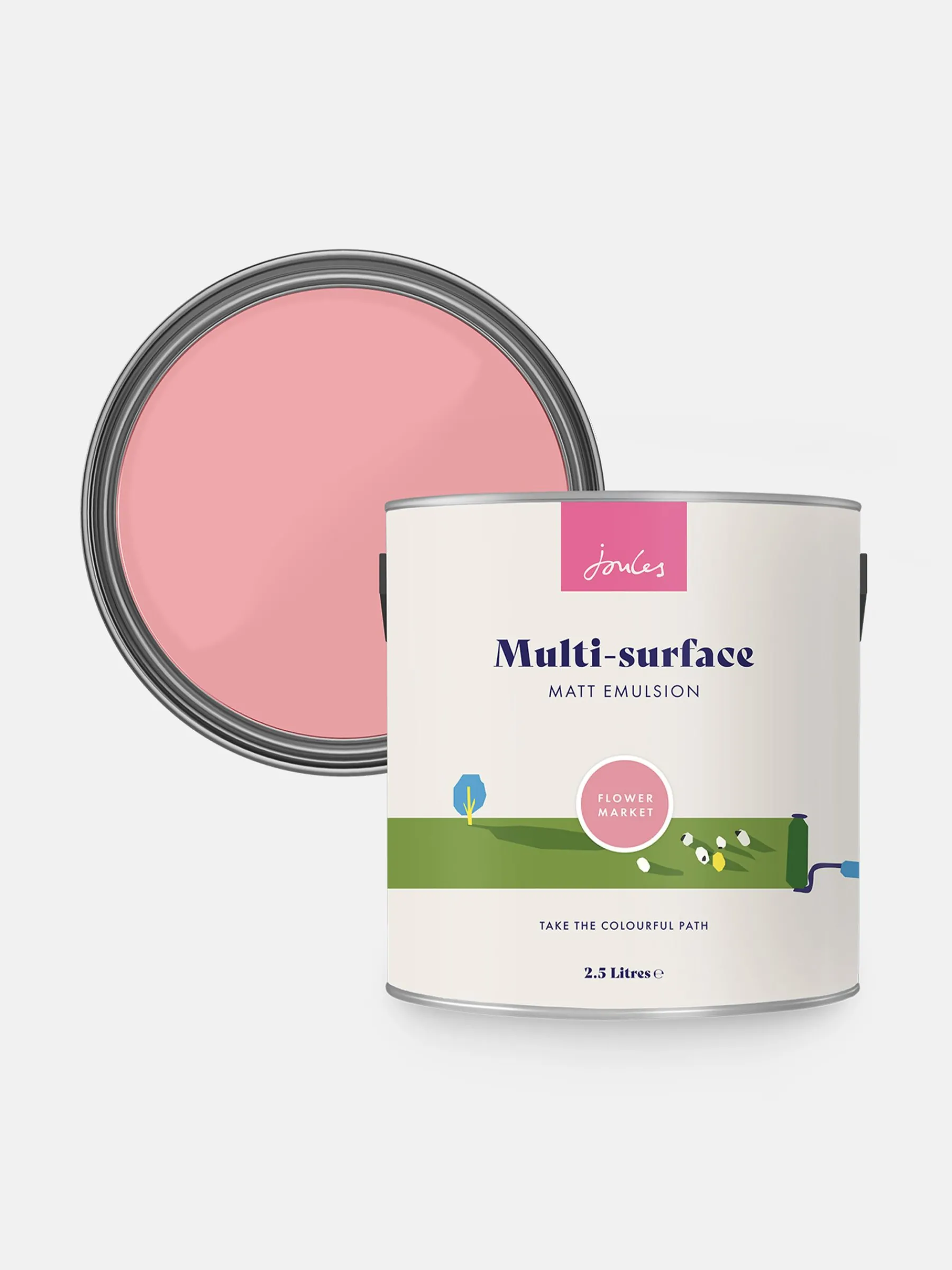 Flower Market Pink Multi Surface Matt Emulsion<Joules Hot