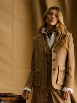 Foxley Tweed Suit Blazer<Joules Hot