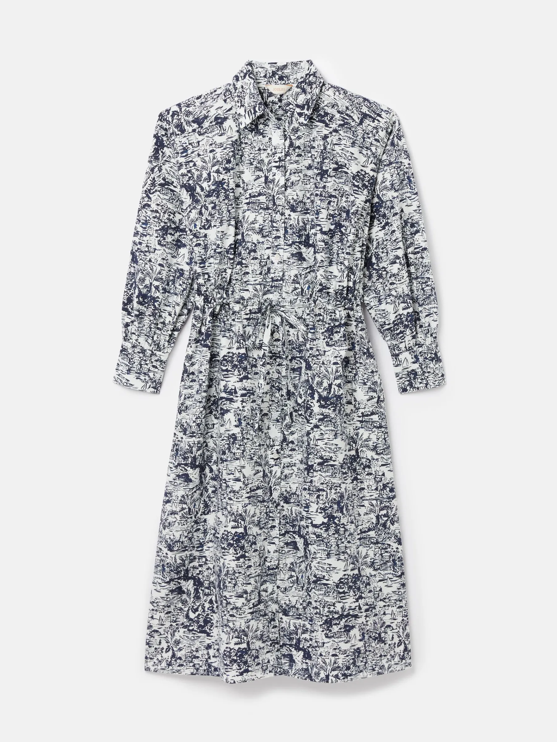 Francesca Tie Waist Shirt Dress<Joules Outlet