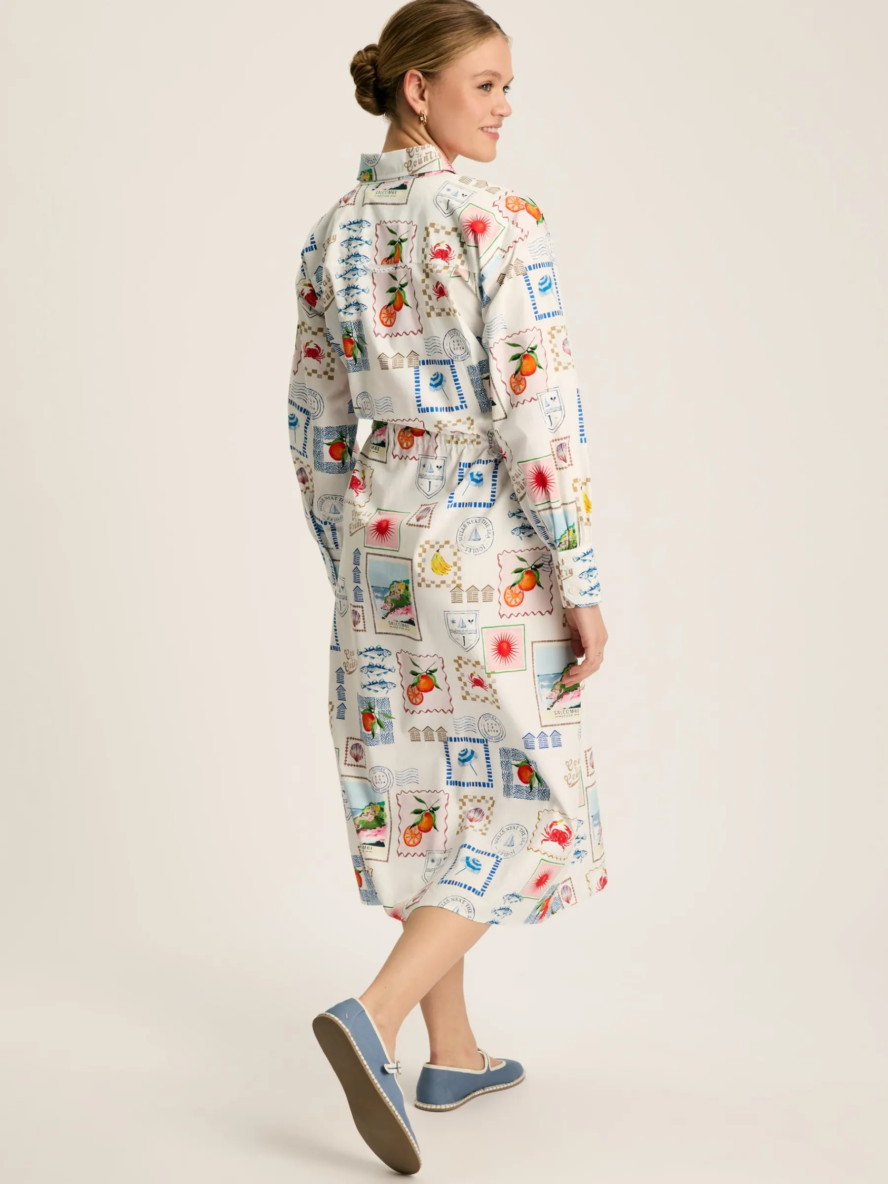 Francesca Tie Waist Shirt Dress<Joules Discount