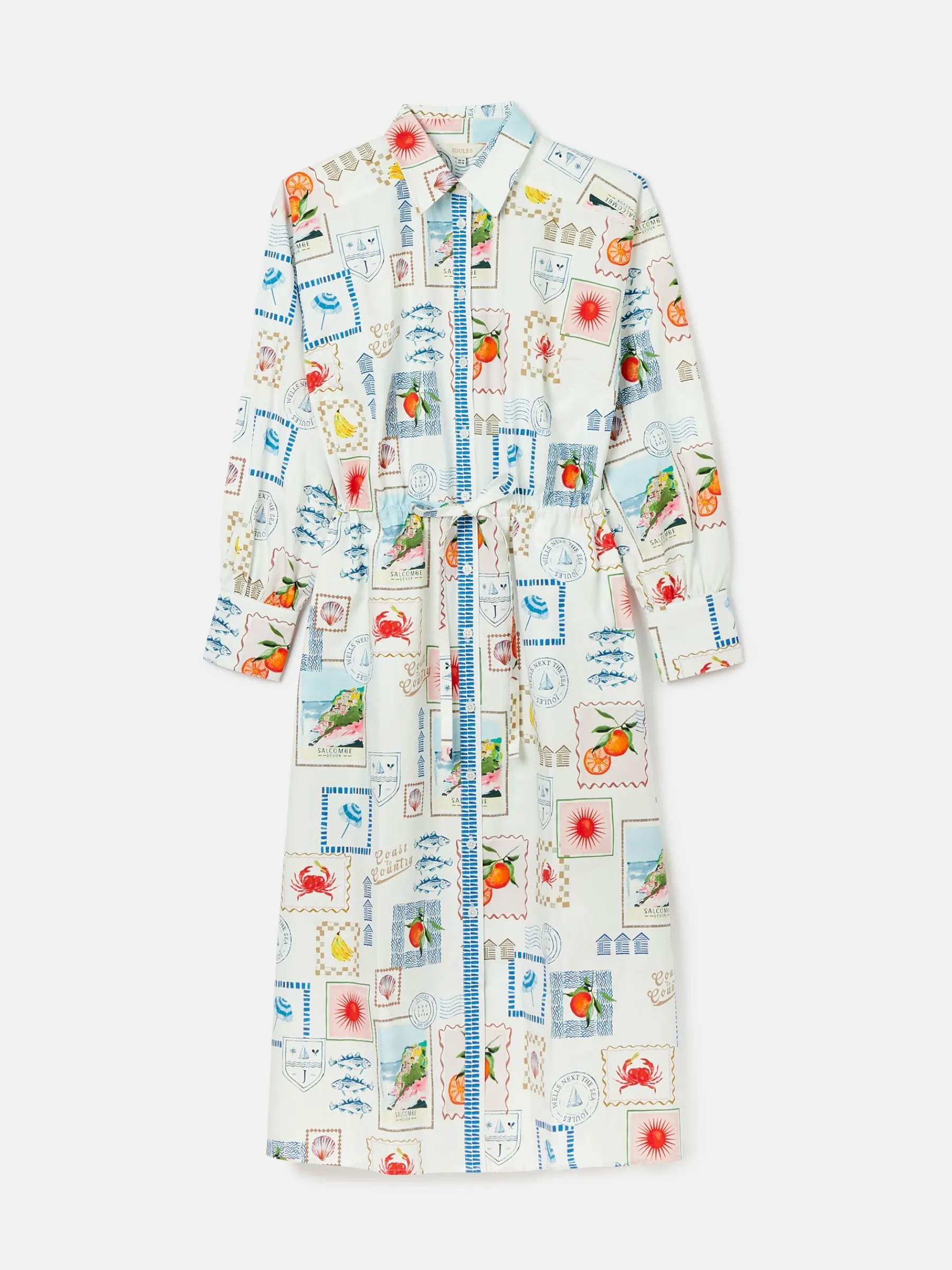 Francesca Tie Waist Shirt Dress<Joules Discount