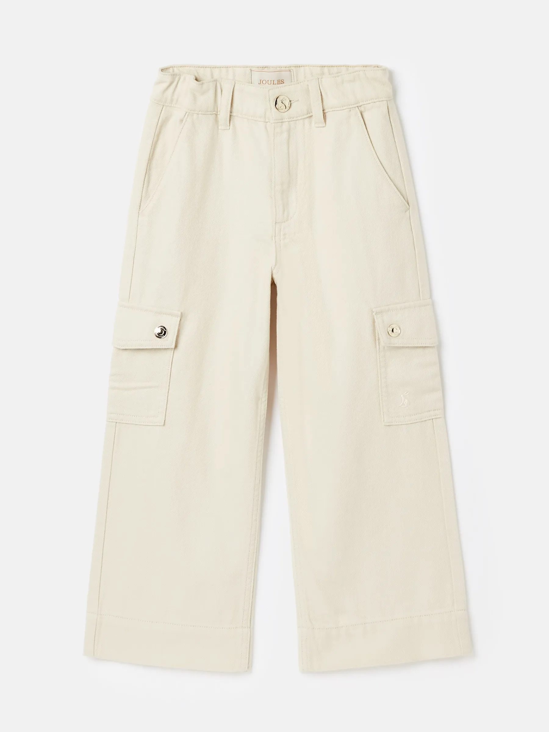 Georgia Beige Cargo Wide Leg Trousers<Joules Clearance