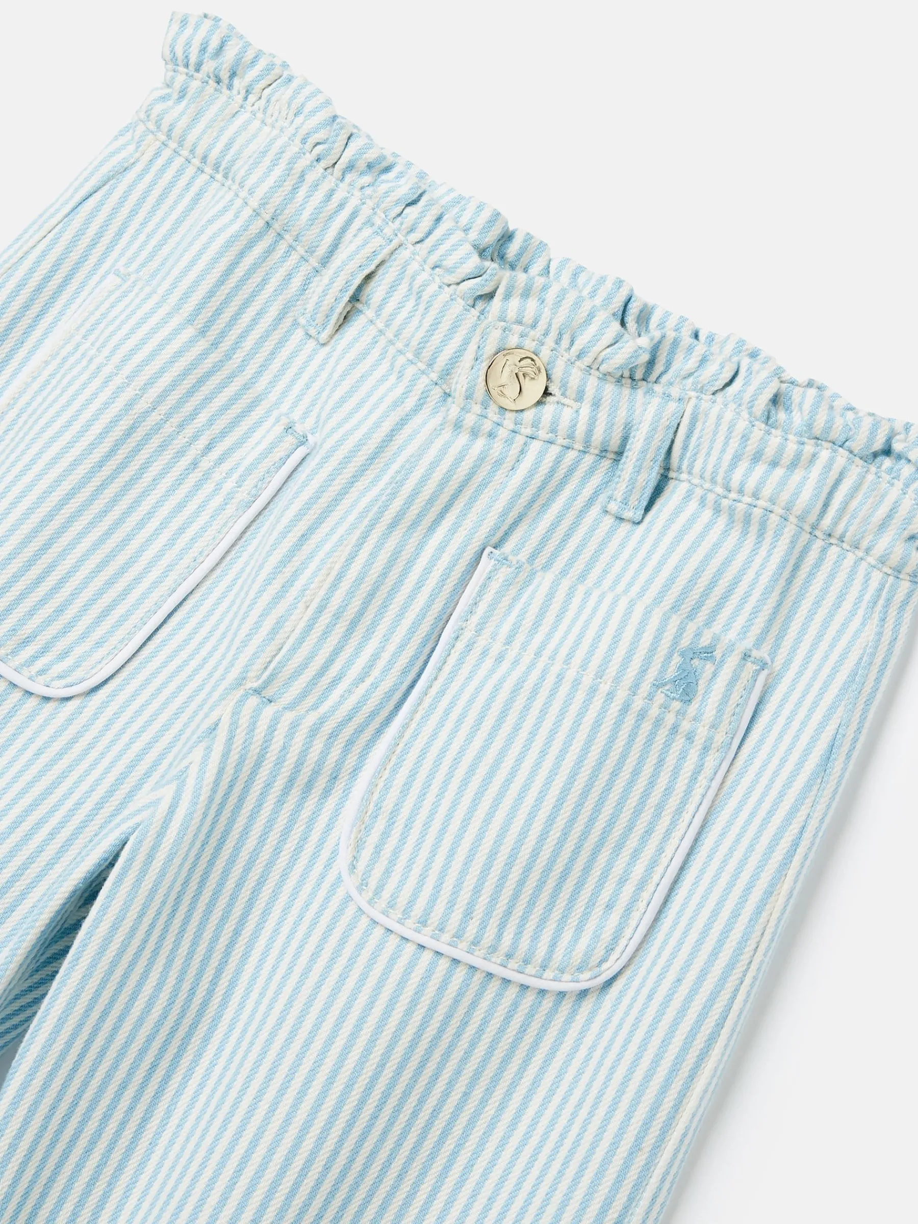 Georgia Blue Striped Wide Leg Trousers<Joules New