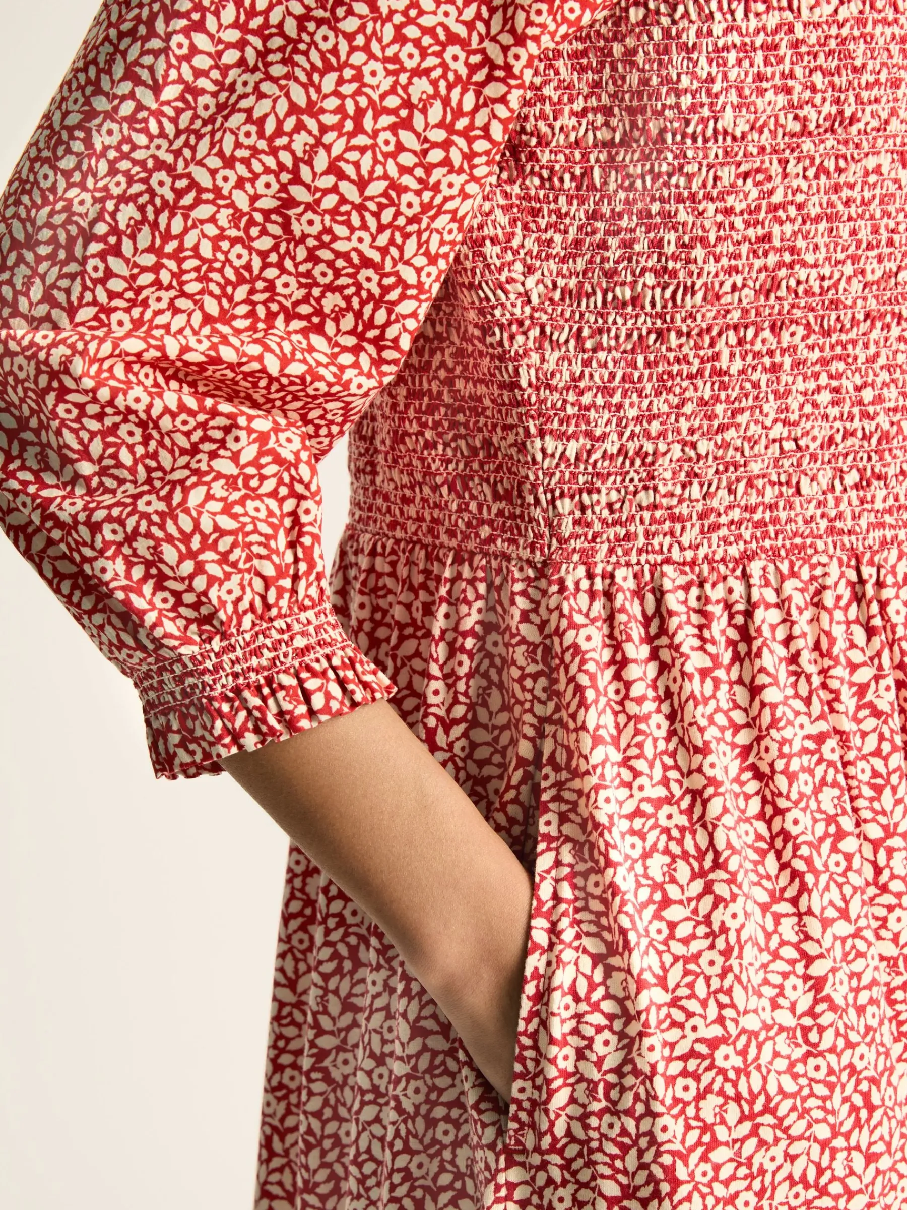 Gia Mixed Fabric Dress<Joules Sale