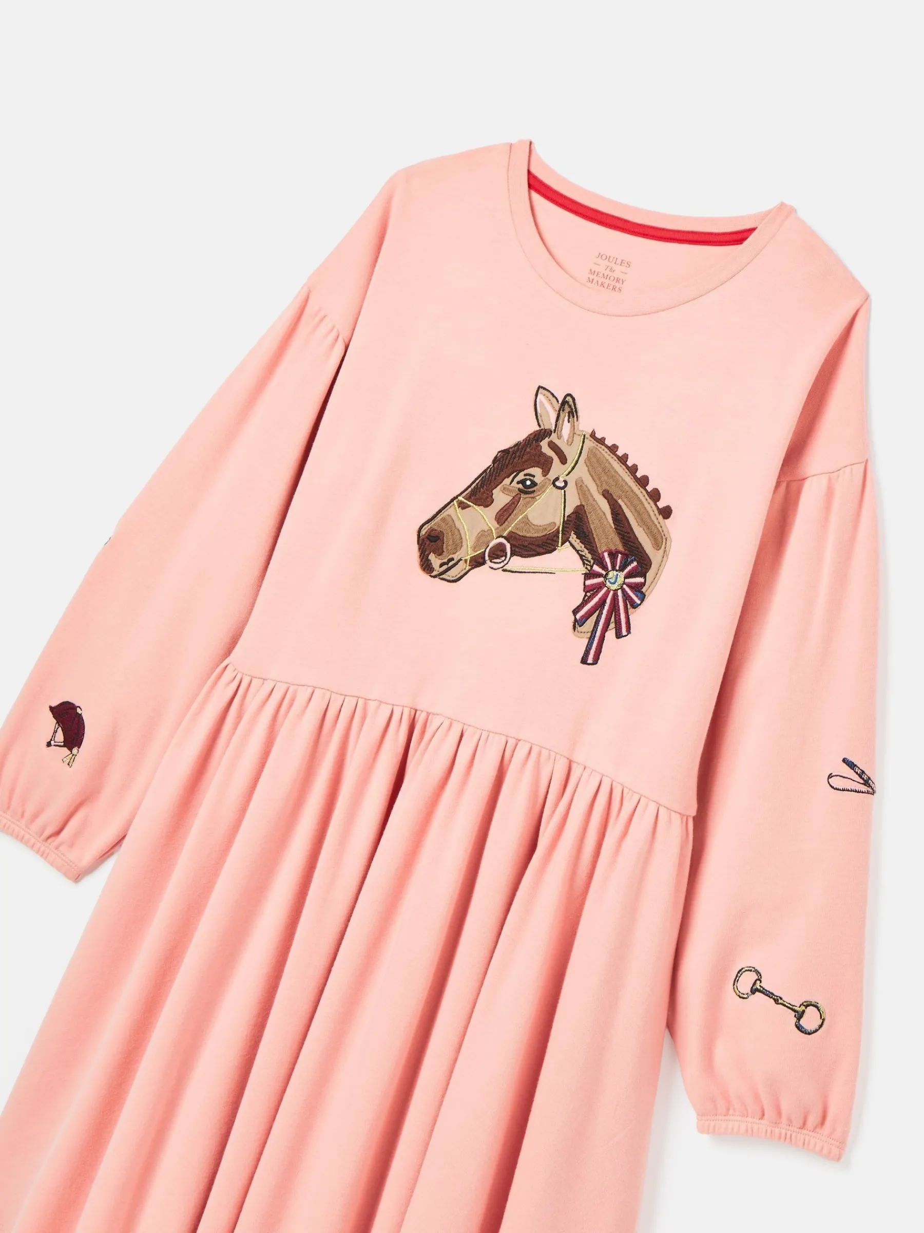 Girls' Aubrey Pink Horse Jersey Dress<Joules Online